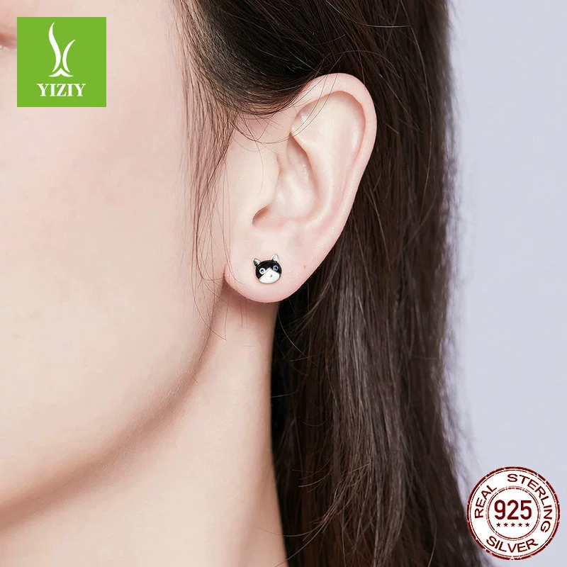 Cute fashionable creative earrings, silver 925 sample