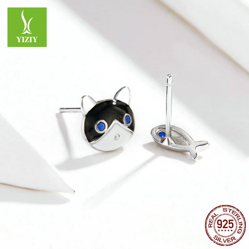 Cute fashionable creative earrings, silver 925 sample