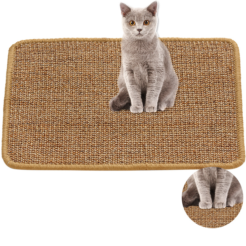 Sisal gato rascarse estera para mascotas estera de la garra del gato estera para dormir pierna de mesa sofá estera alfombra de lino estilo Amazon
