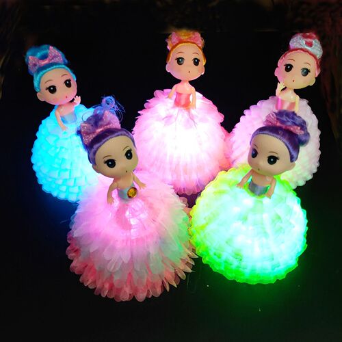 Ring glowing confused doll colorful flashing light handmade doll creative night market stall hot selling children's toys wholesale