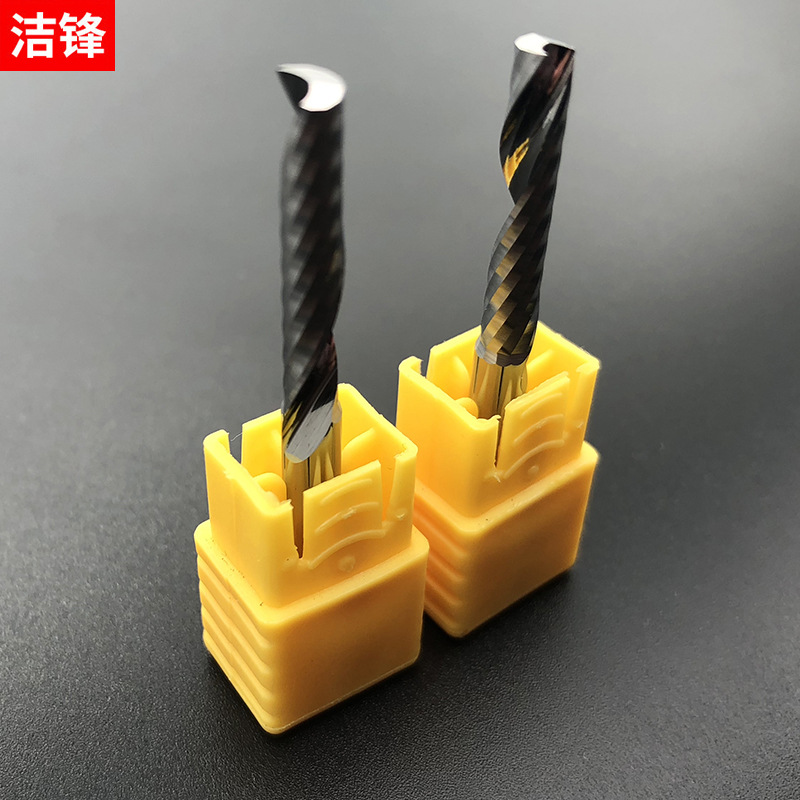 批发洁锋雕刻单铣刀4mm单刃铣刀螺旋钨钢雕刻刀组工业用品