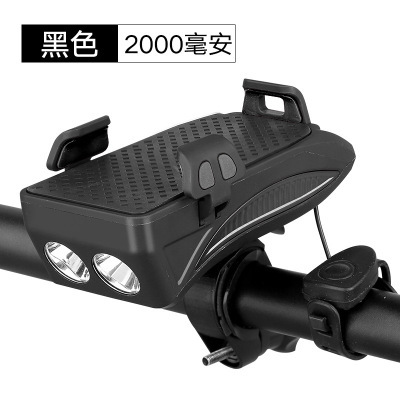 Luz Delantera de Bicicleta con Soporte para Celular Recargable y Multifuncional para Ciclismo