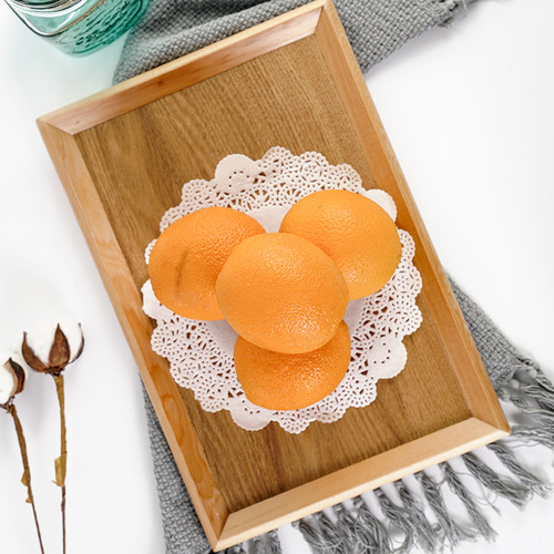 Retro wood color rectangular tea tray tea house cafe hotel tray holding wooden plate can be LOGO