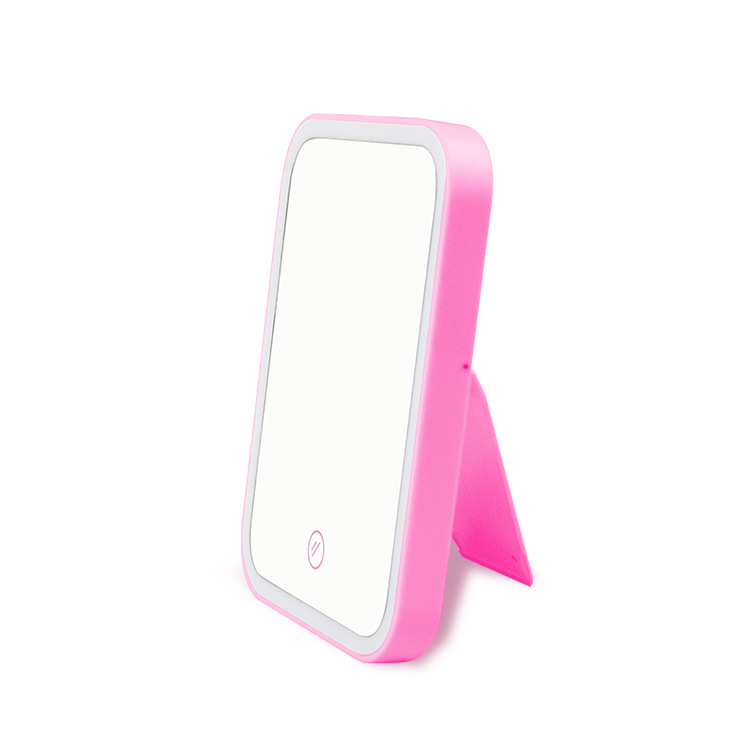 Espejo de belleza táctil portátil espejo de maquillaje LED con luz moda princesa espejo de relleno de luz espejo plegable
