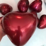 Металлический латексный модный воздушный шар в форме сердца, новая коллекция, (в наличии на складе)
