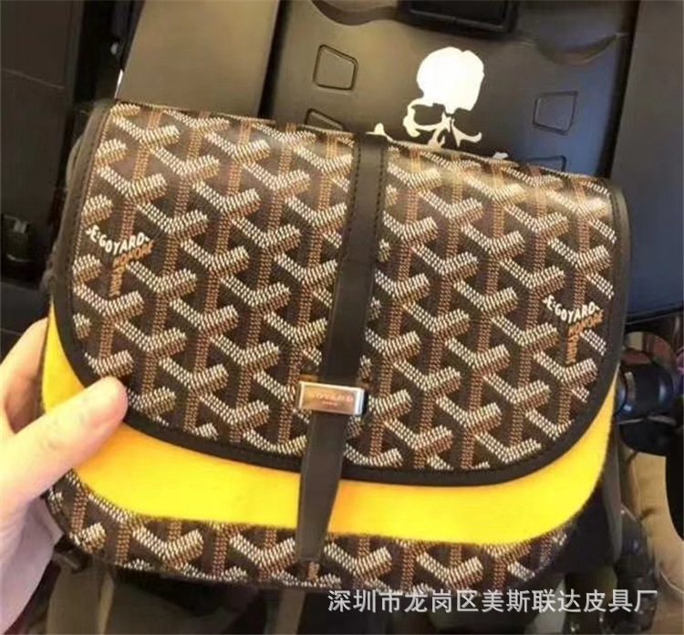 goyard Goya messenger bag dog tooth PVC...