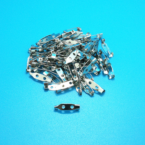 31mm white plastic pin badge nameplate fixed bean DIY small size 