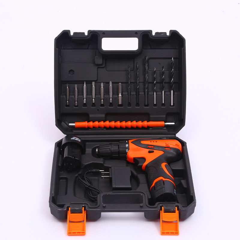 Práctico hogar hardware herramienta Caja de Herramientas multifuncional portátil de litio taladro eléctrico decoración reparación Caja de Herramientas