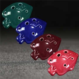 色釉小金鱼陶笛6孔厂家批发工艺品摆件饰品旅游景点乐器瓷笛笛子