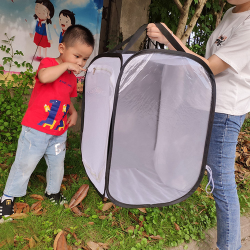 Factory direct sale spring butterfly observation cage praying mantis breeding from larvae foldable insect cage wholesale