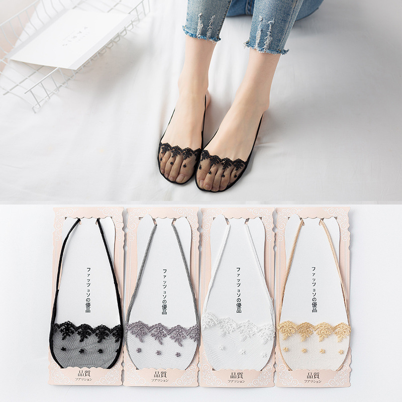 Summer high heels socks women thin strap invisible wrap cotton half Palm socks cotton sandals socks wholesale