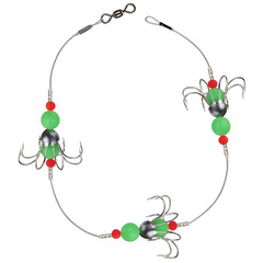 Wēihé Night Glow Squid Hook Octopus Hook Snag Hook Rig Night Fishing Squid Hook Lead Fishing Hook Cross-border Fishing Gear Accessories