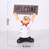 Nordic Cafe Character Character Small Western Restaurant Chef Black Board Welcome Men's Men Fashion Creative Factory