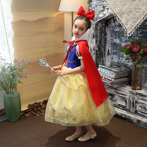 Snow White Princess Dress for Girls Children's June 1st Birthday Performance Puff Dress