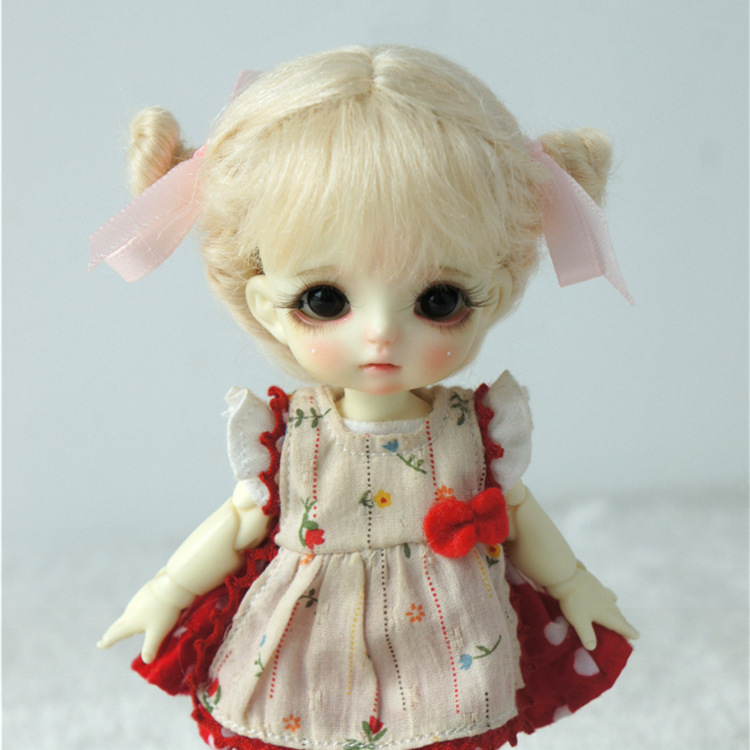 Juyousu BJD/SD/ob11 ceramic doll wig mohair baby Kawai ball head (JD530)