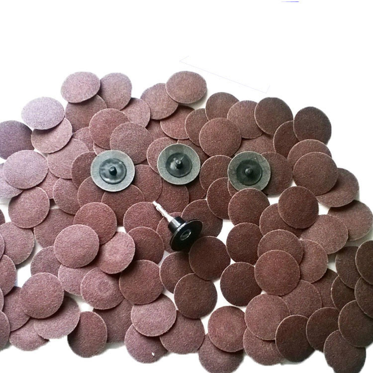 Disco de lija de par 50 de 2 pulgadas, bloqueo giratorio, papel de lija, película de lija, rueda de botón resistente al desgaste y duradera, rueda de tela, bloqueo giratorio