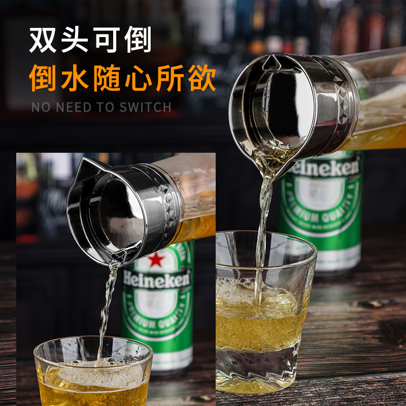 hervidor de agua fría transparente comercial acrílico jar jarro de jugo taza de agua fría doméstica anti-alta temperatura PC conjunto de gran capacidad