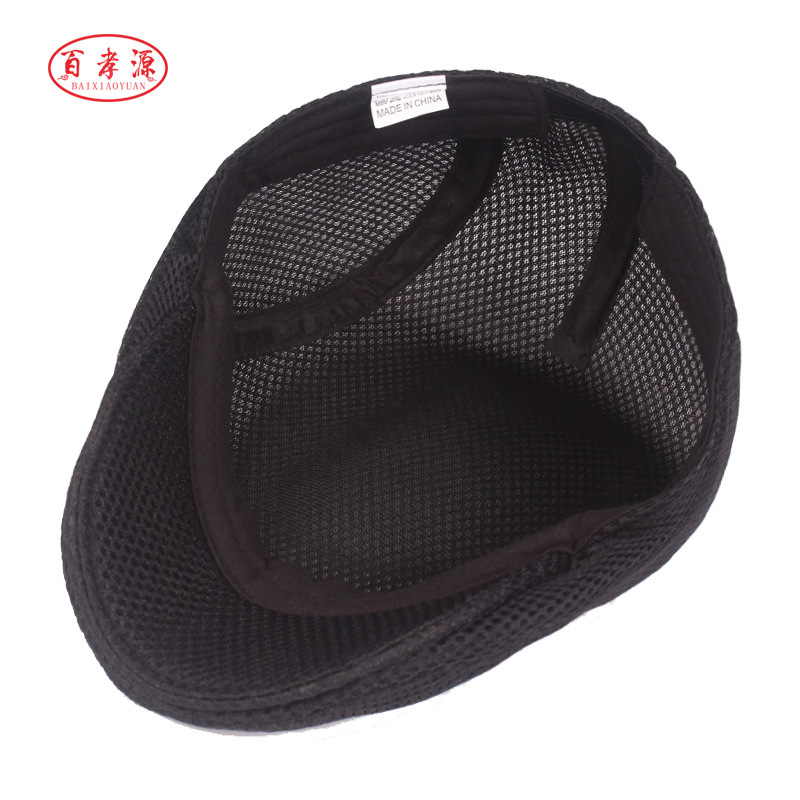 Baixiaoyuan malla de los hombres casquillo de malla casquillo de verano transpirable sombrero para el sol sombrero delantero estilo británico sombrero