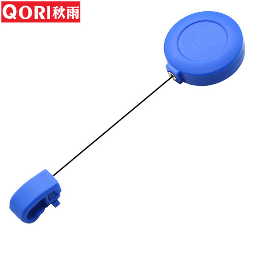Qiuyu retractable and easy-to-pull chest buckle, ID buckle, badge holder, scroll plastic frosted easy-to-pull buckle