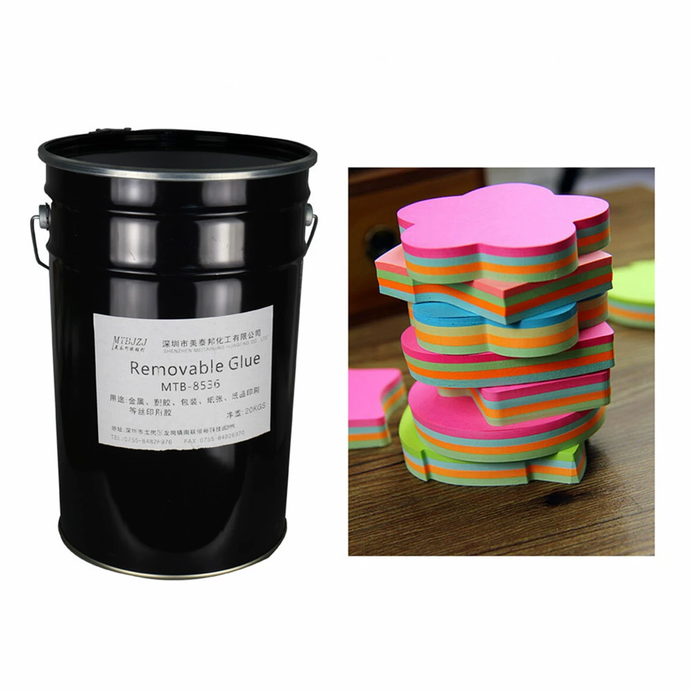Оптовая продажа от производителя Meitaibang прозрачный съемный клей на водной основе съемная наклейка для объявлений клей для шелкографии универсальный чувствительный к давлению съемный клей