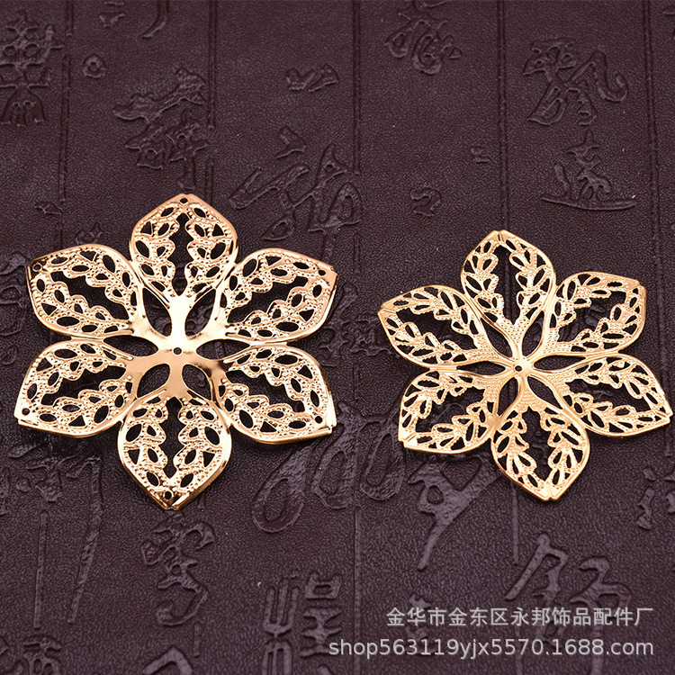 DIY Jewelry Accessories, Antique-Style Bridal Hairpins, Hairpins, Round Fan Accessories, Six-Leaf Flower, Metal Iron Flower Pieces, Available for Wholesale DIY Jewelry Accessories, Antique-Style Bridal Hairpins, Hairpins, Round Fan Accessories, Six-Leaf Flower, Metal Iron Flower Pieces, Available for Wholesale