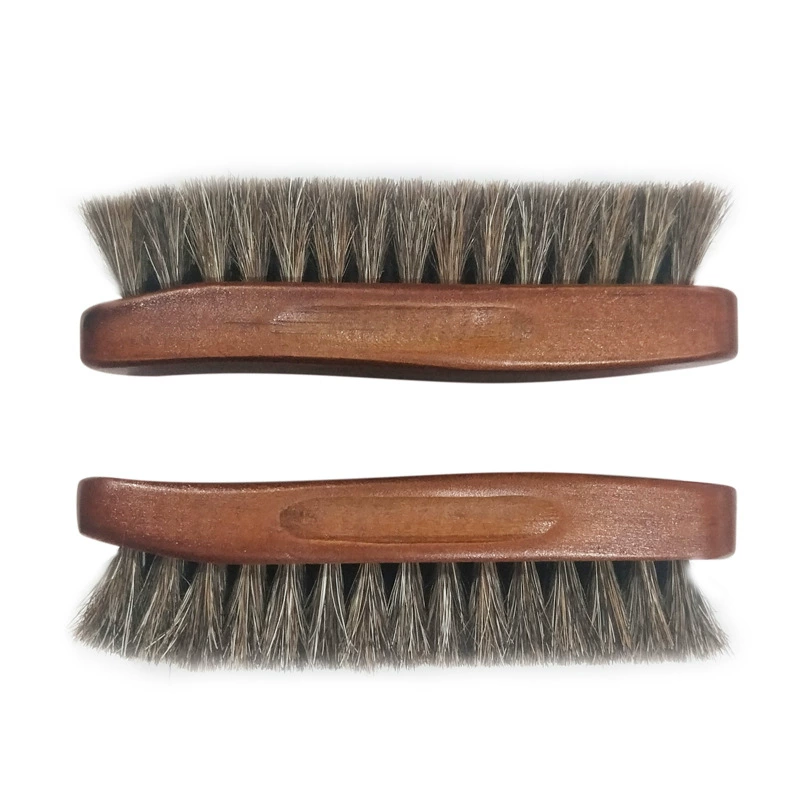 Щетка из цельного дерева типа лодки лошадь мех щетка для обуви мягкий мех крем для обуви щетка кожаная обувь лошадь щетина Многофункциональная кожаная обувь серое масло щетка для обуви