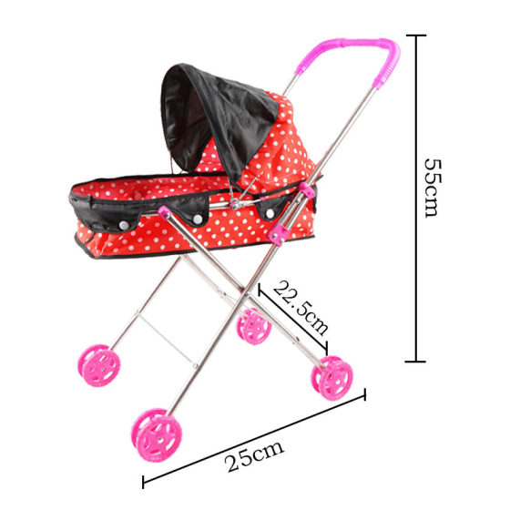 Children's Toy Cart for Girls Play Home with Doll Cart for Girls Baby Baby Cart for 3-6 Years