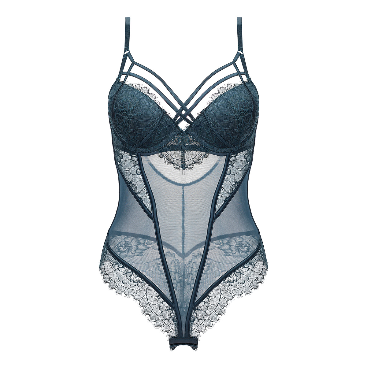 Directo de fábrica francés sexy mono seductora transparente encaje europeo y americano apretado sexy mono