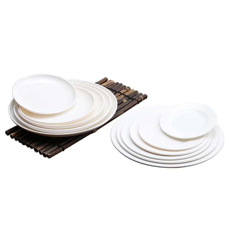 Plato Redondo de Melamina A5 para Buffet y Comida Rápida