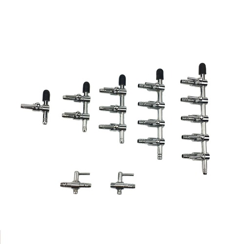 Fish Tank Oxygen Pump Aquarium Air Volume Diversion Valve Regulator Air Oxygen Tube Distributor Stainless Steel Connector 