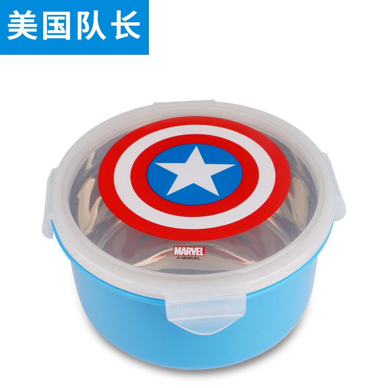 Disney Cartoon Children's Gift Bowl 304 Stainless Steel Household Dining Bowl Anti-fall Supplementary Food Baby Separate Tableware