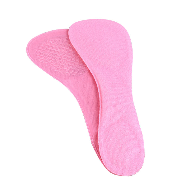 Precio de fábrica de silicona 3/4 almohadilla anti-desgaste pies anti-dolor frente Palma almohadilla de corrección Plantilla de tacón alto boca de pescado zapatos de cuero cómodo cojín de la jalea