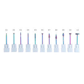 跨境专供美甲电镀金钢砂合金打磨头炫彩磨头打磨机配件磨死皮修甲