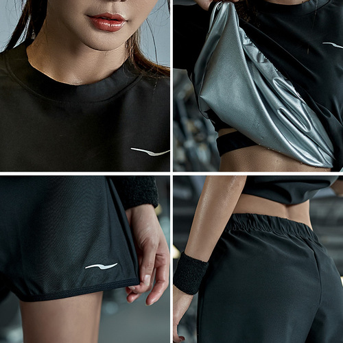 Women's Summer Short Sleeve Shorts Set Gym Fitness Running Yoga Dance Sweaty Clothes Top