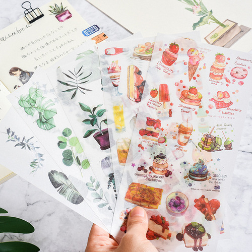 Creative cute character diary stickers Japanese paper stickers student diary DIY decoration children's stickers