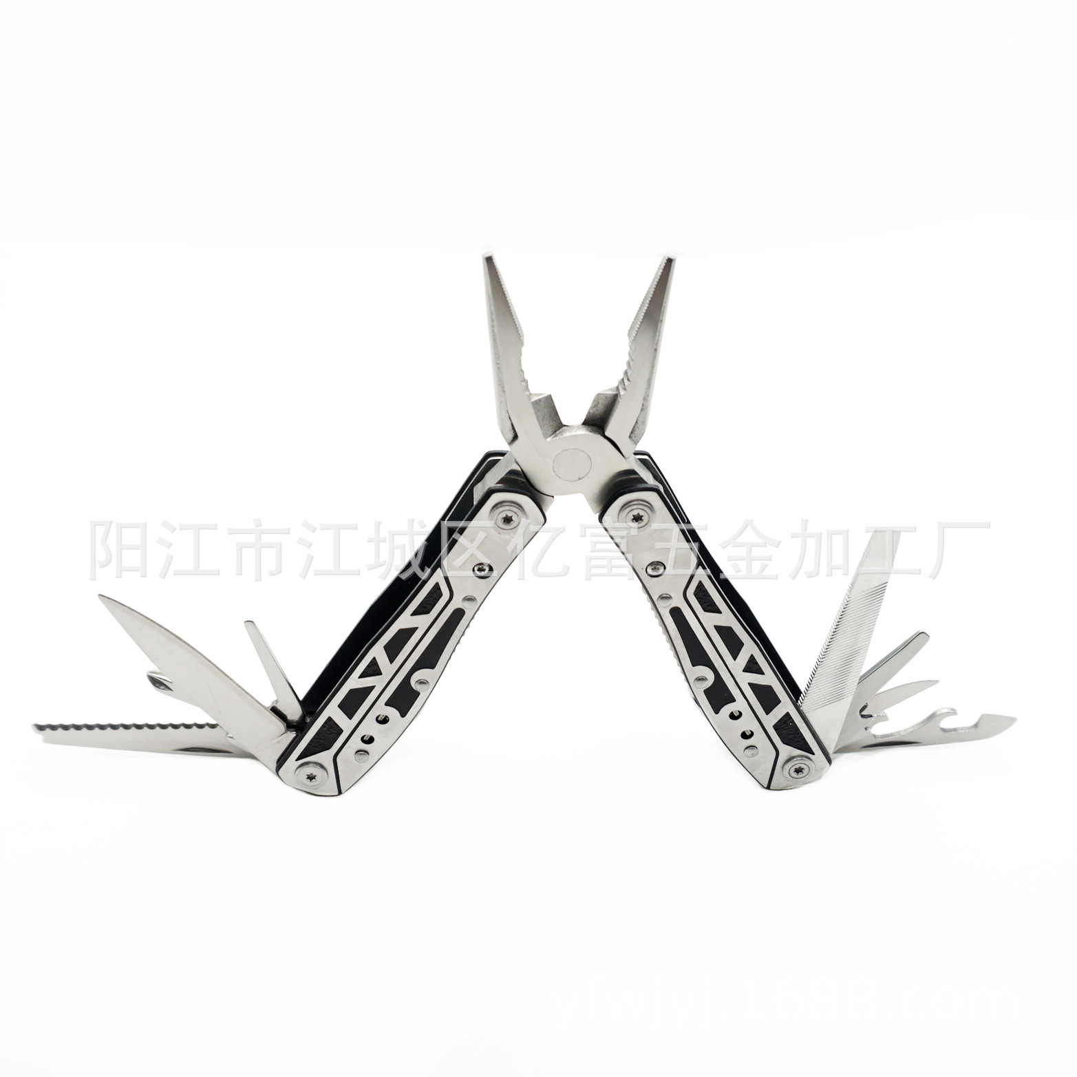 不锈钢机械折叠钳全钢工具家用组合钳子便捷式多功能钳A58