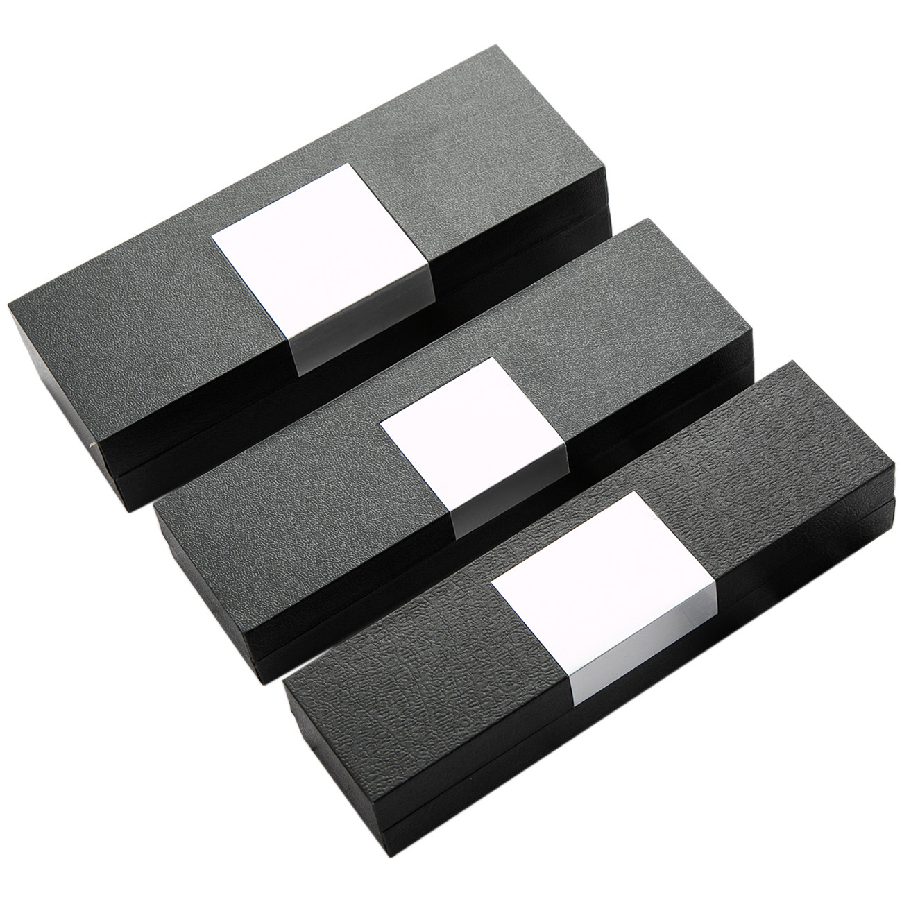 Caja de bolígrafo de aluminio negro de negocios de regalo conveniente suministro de stock caja de bolígrafo de plástico creativa caja de papelería plegable