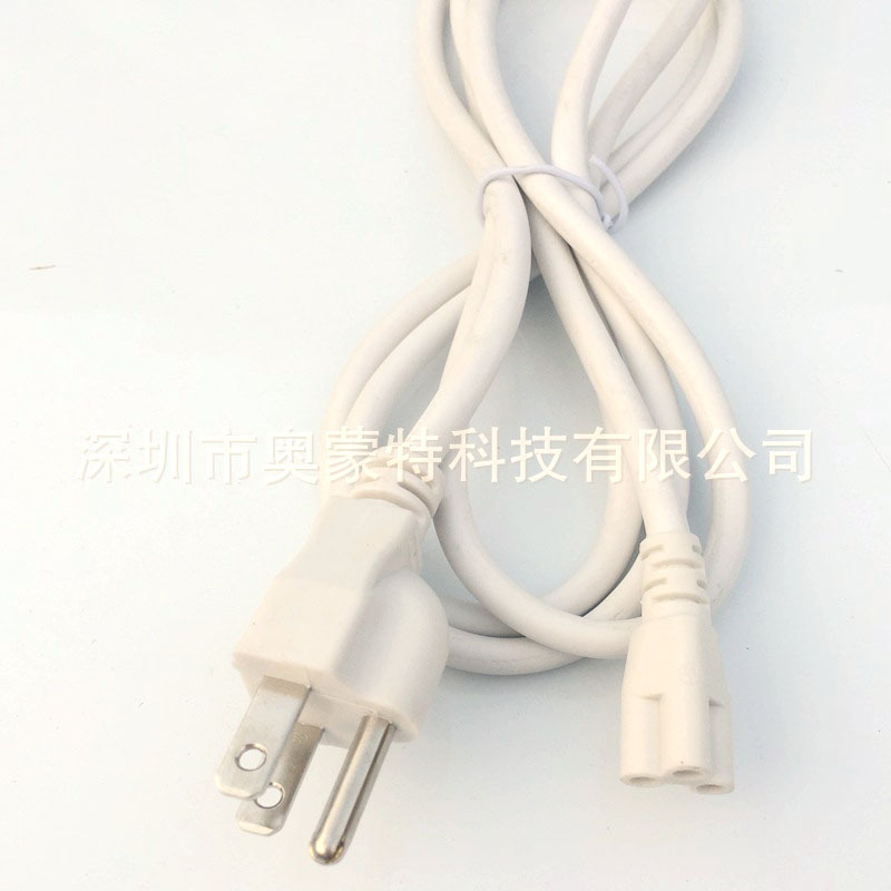 美式插头电源线  t8三孔灯管线 3C/18AWG美标三插 认证美式电源线