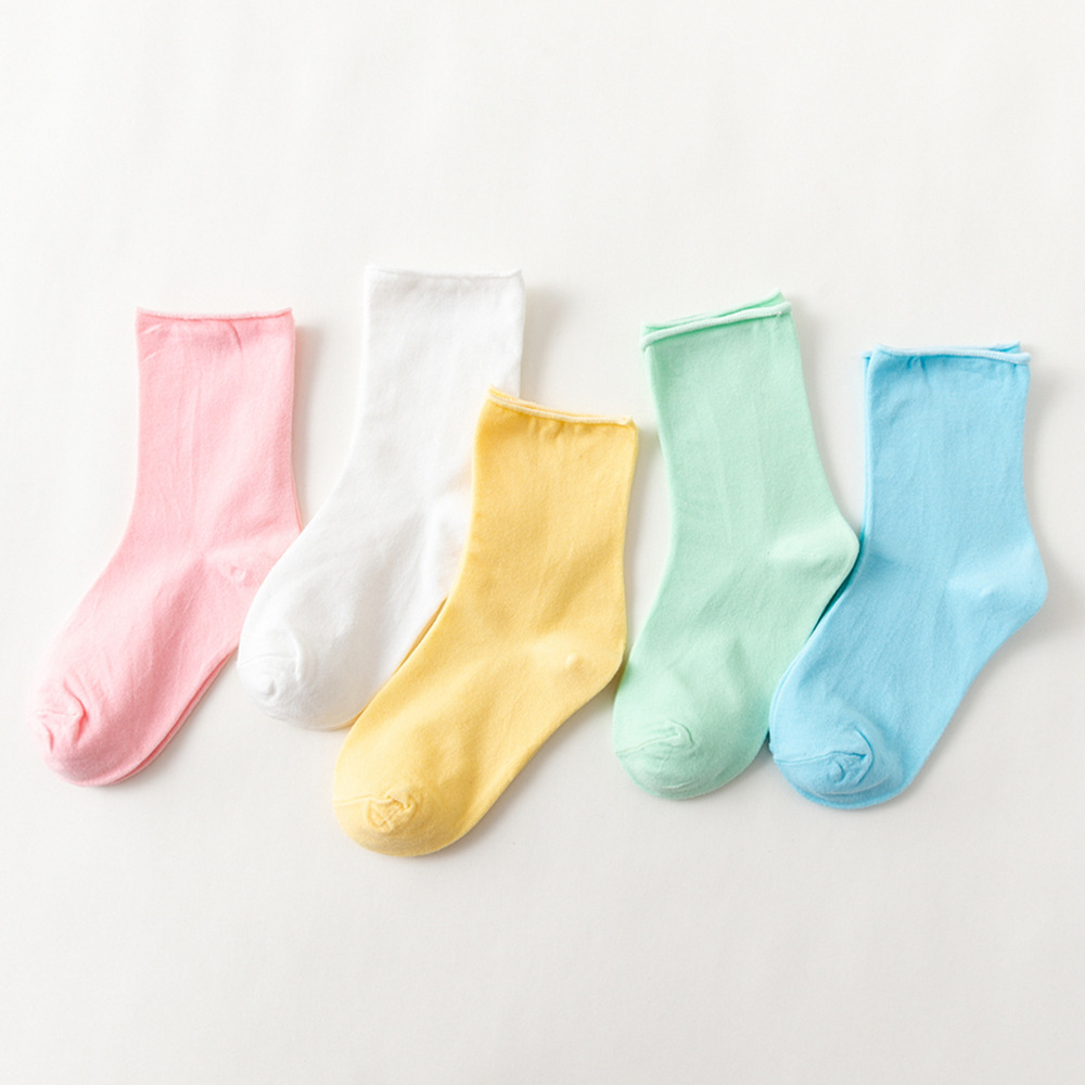 Combed cotton spring and summer thin confinement socks for pregnant women and puerpera breathable feet not tight middle tube curling loose pregnant women's socks