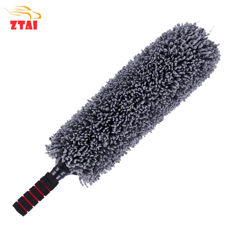 Zhongtai Premium Car Wash Round Brush Dusting Duster Set Combination Tool Manufacturer Direct Sale Telescopic Rod Set