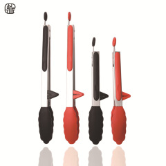 Amazon 9-inch 12-inch silicone food clips 2-piece set with stand food clips temperature-resistant steak clips barbecue clips