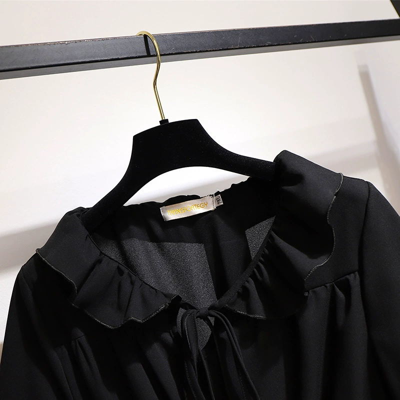 Платье летнее шифоновое ретро, plus size свободного кроя, корейский стиль, размеры 2XL–6XL