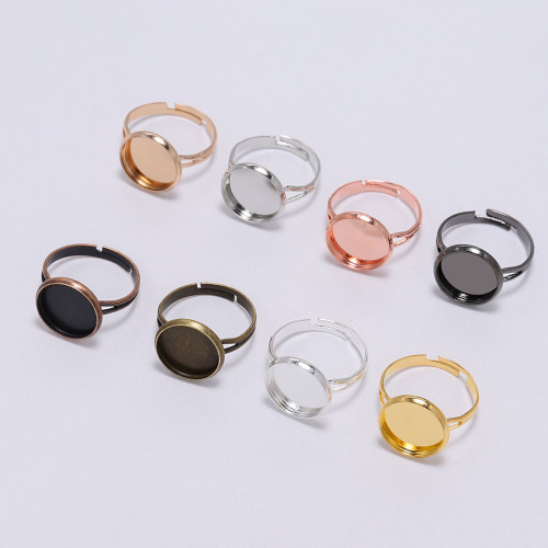 Retro ring holder concave surface inner diameter 8-25mm DIY jewelry time gemstone tray 10 pcs/pack