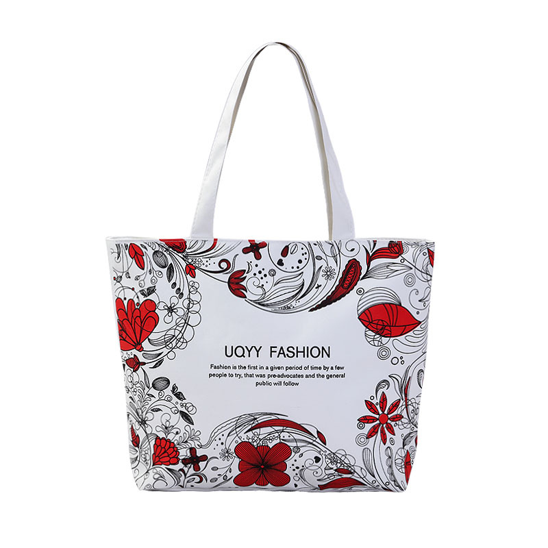 Nicho transfronterizo bolsa de lona casual de compras bolsa de mujer de gran capacidad bolsa de lona de mujer bolso impreso al por mayor