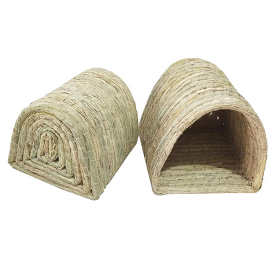 宠物草编兔子笼猫笼 夏季手工编制爬行宇乐宠物仓鼠兔子笼子|ru