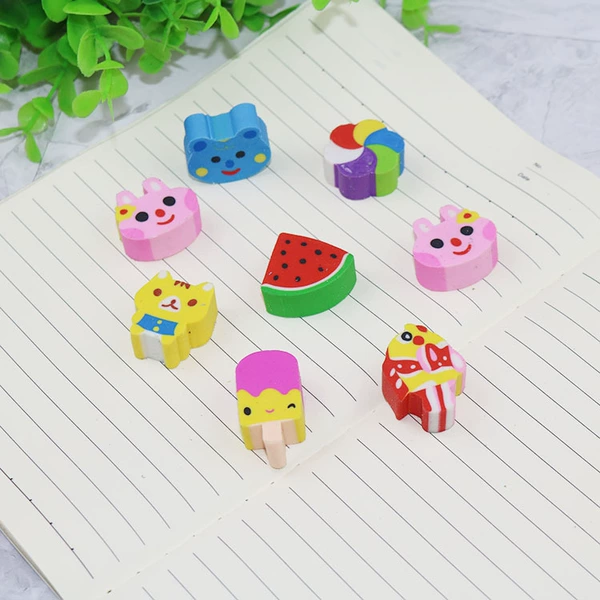 Cartoon eraser with animals