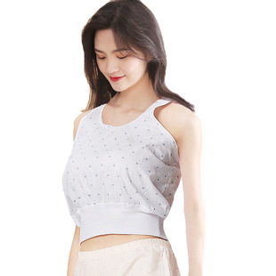 Middle-aged and old-aged pure cotton suspenders for old ladies and summer moms vests for ladies and seniors plus-size bottoming underwear
