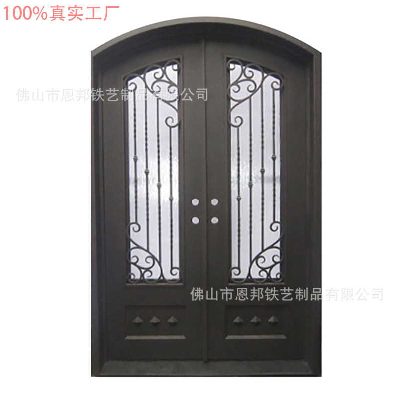 Ten years of zero complaints foreign trade companies easily rest assured to make money factory custom wrought iron door