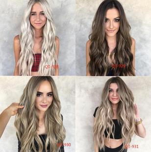 New foreign trade wig chemical fiber high temperature silk long curly hair wig AliExpress factory spot direct sales