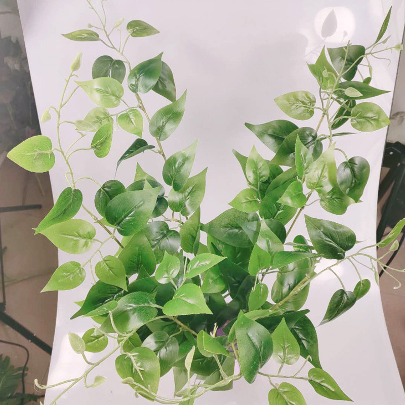 Flor de simulación al por mayor 9 hojas de monstera de simulación verde sobre pegamento Monstera simulación de pared de plantas flor de simulación